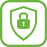 Green icon of a padlock inside a shield, representing security for garage door motors. A Grade Garage Doors, Perth